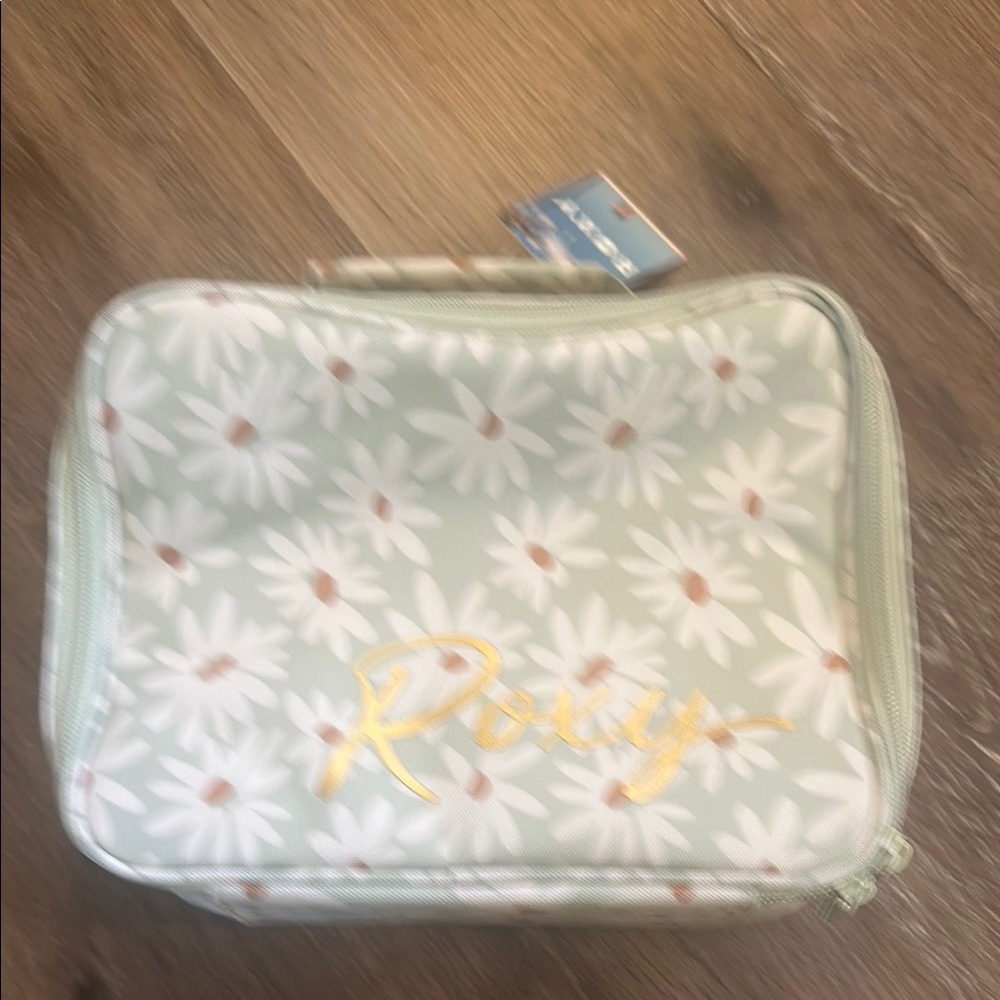 Roxy Daisy Print lunch cooler Bag - Mint and White